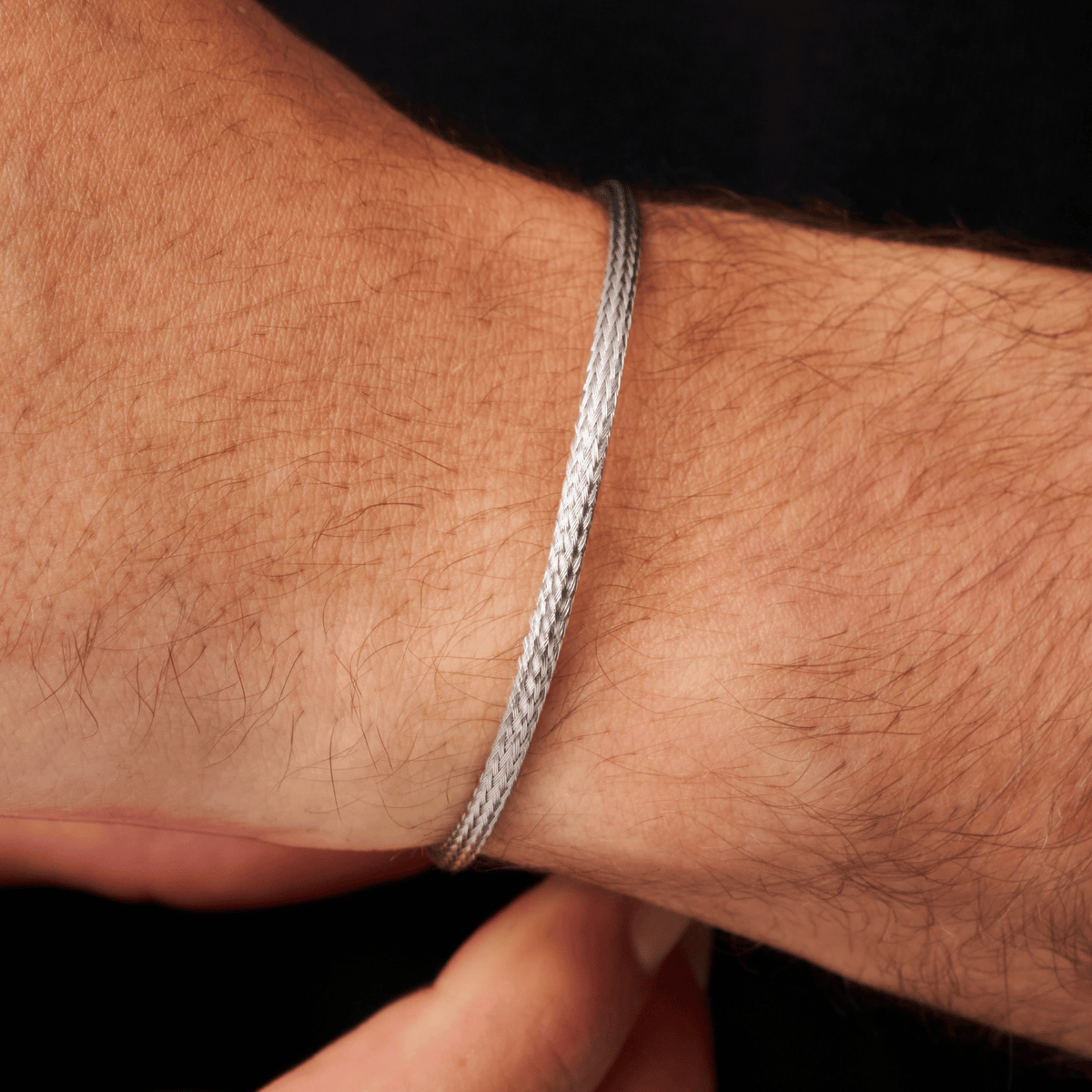 Pulsera de pliegue micro (Plata)