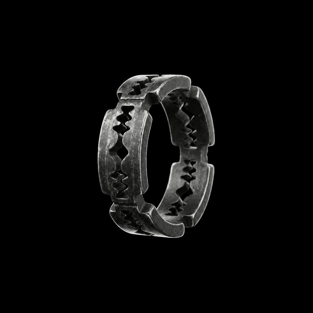 Anillo de afeitar color gris metalizado