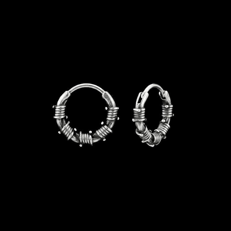 Pendientes de aro de alambre de púas