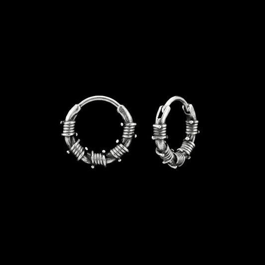 Pendientes de aro de alambre de púas
