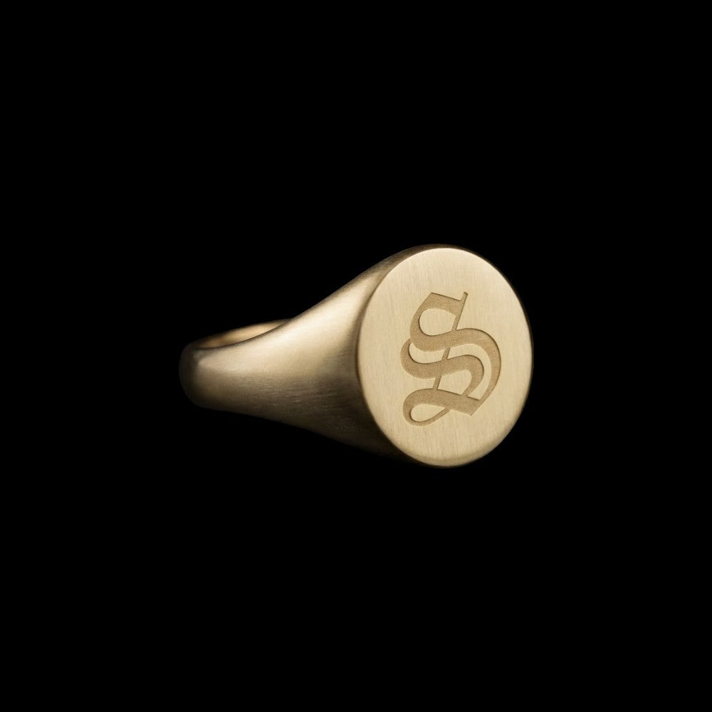 Anillo de sello inicial redondo