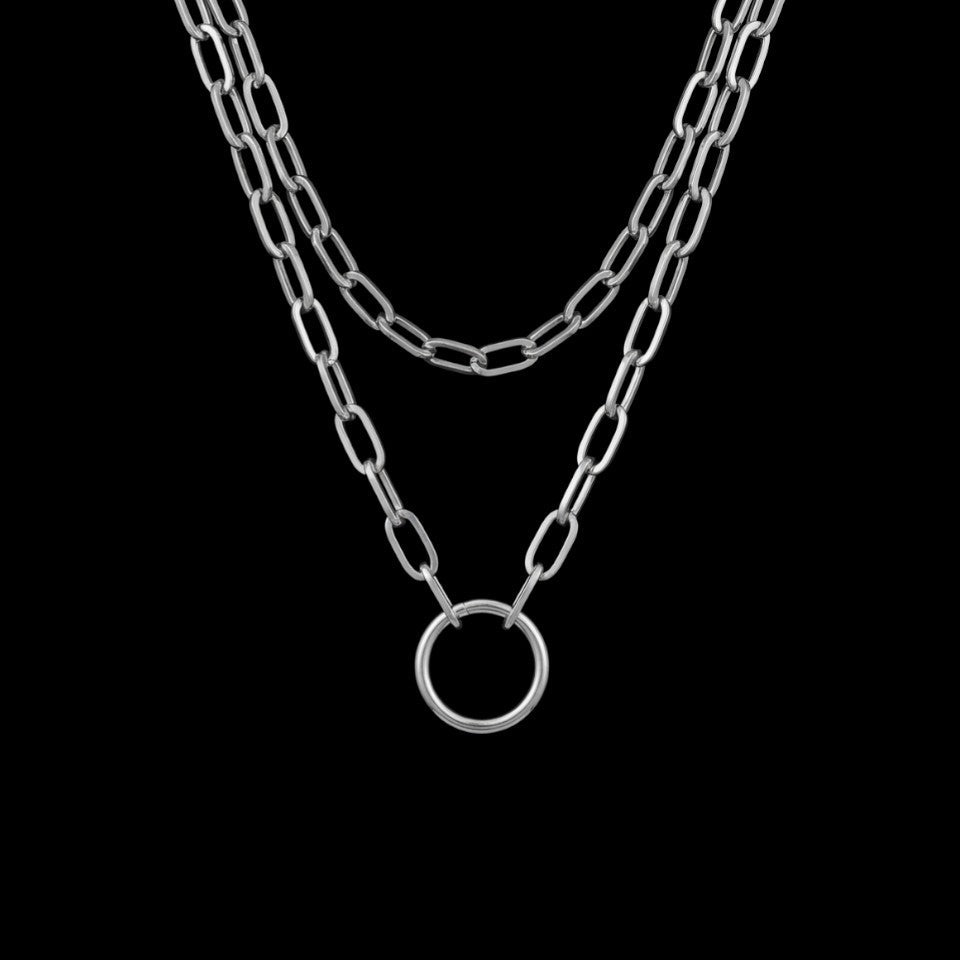 Collar de cadena O en capas
