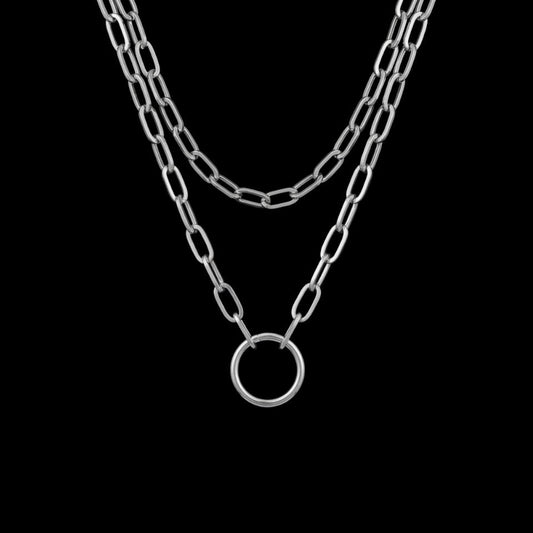 Collar de cadena O en capas