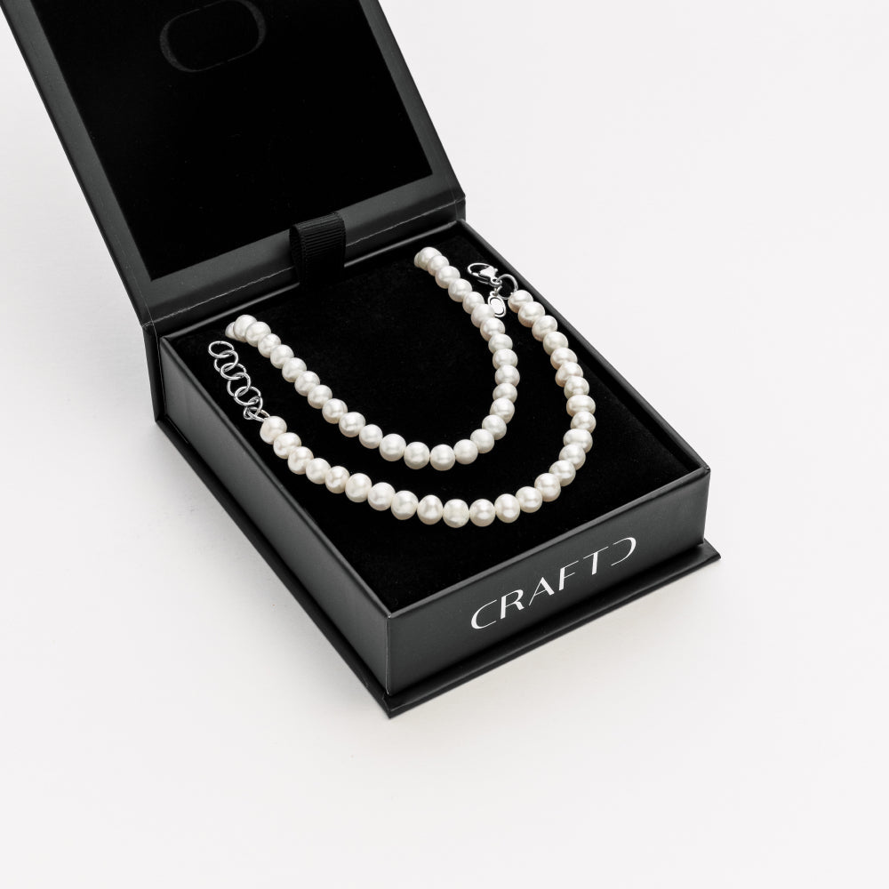 Juego de Regalo de Perlas (Plata)