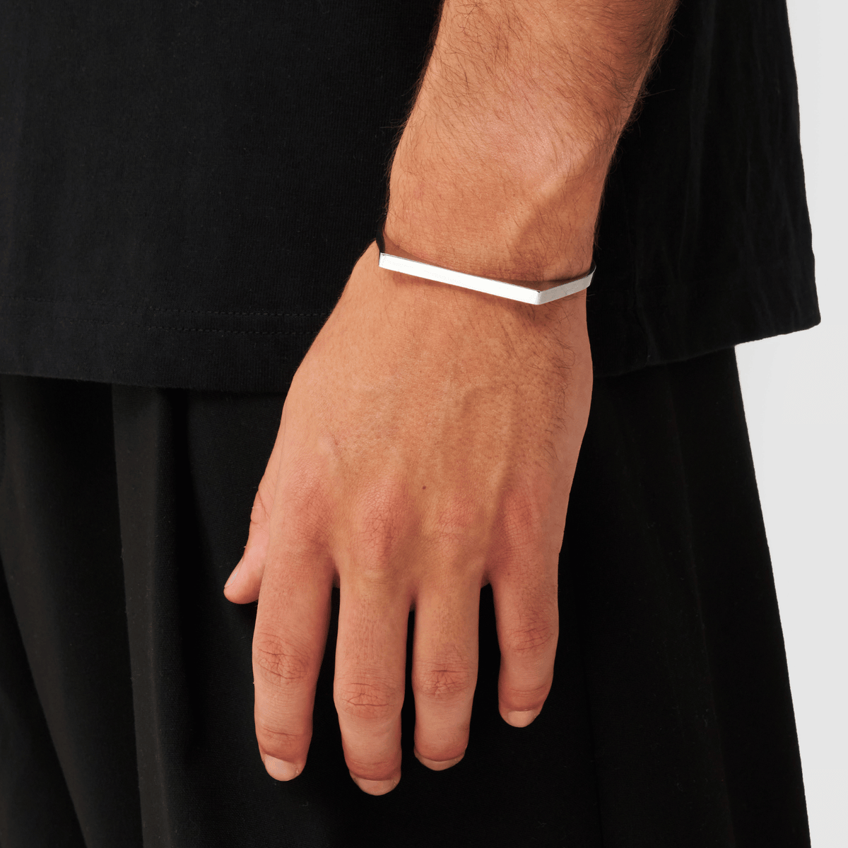 Brazalete rectangular 5mm (Plata)