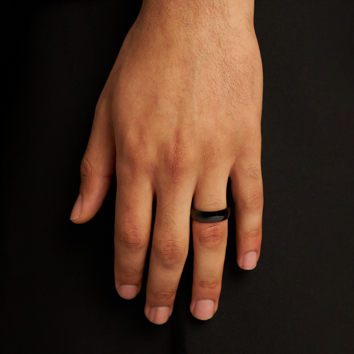 Anillo Redondeado (Negro) 7mm | Tungsteno