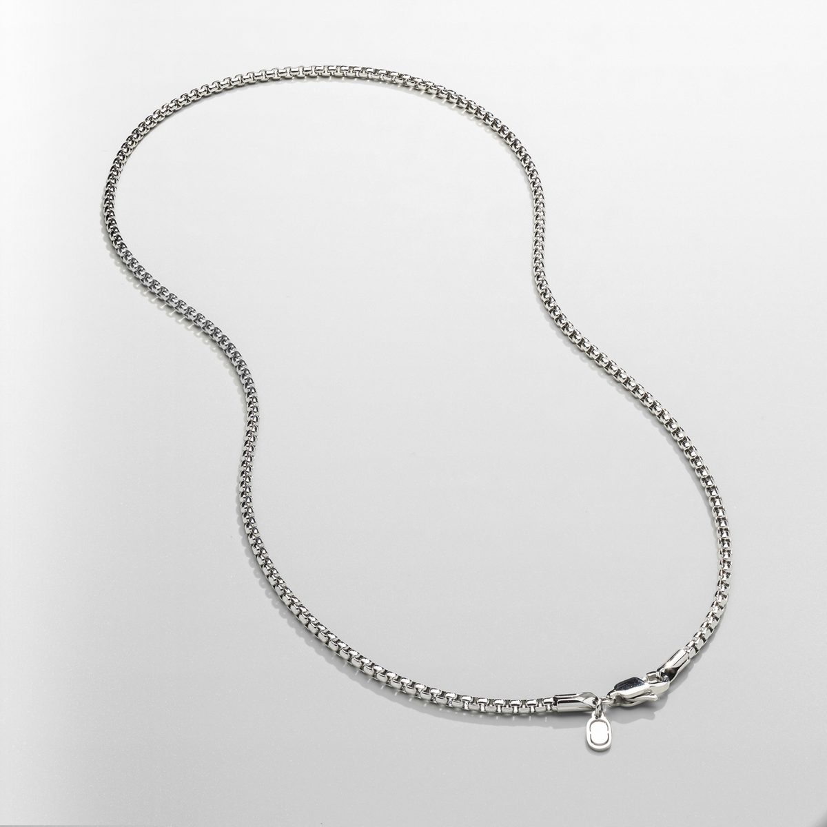 Cadena de caja redonda (Plata) 3mm