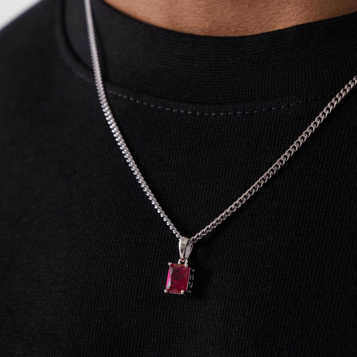 Colgante de Piedra Rubí (Plata)