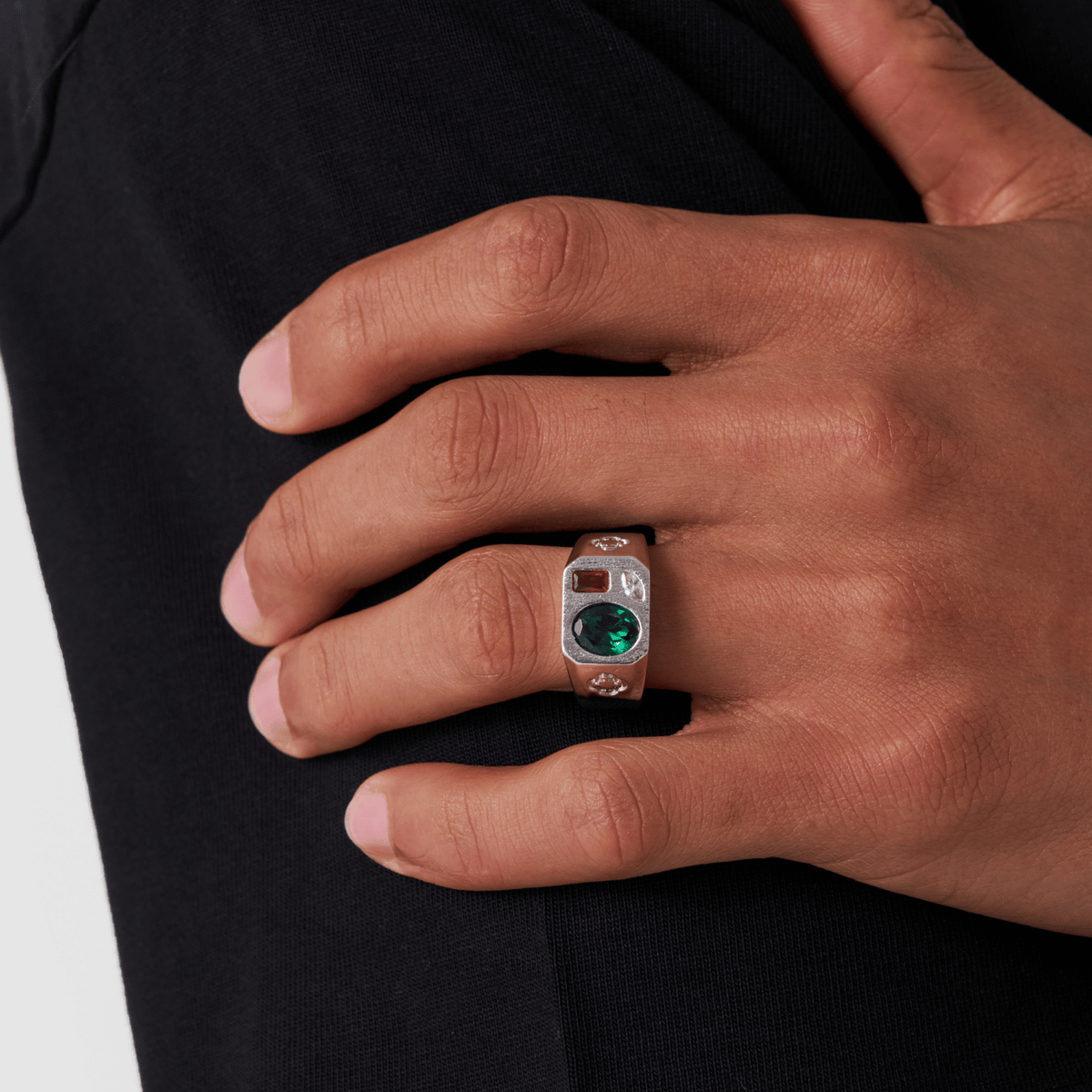 Anillo de Tres Piedras (Plata)