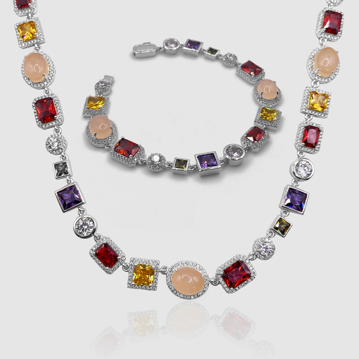 Juego de Piedras Preciosas (Plata)