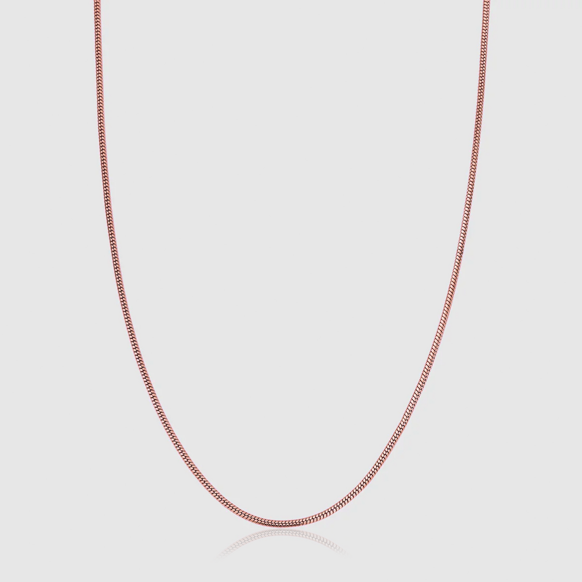 Cadena de Serpiente (Oro Rosa) 2mm