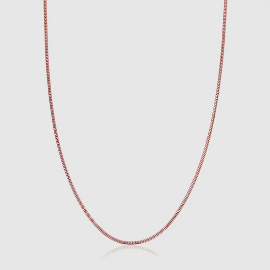 Cadena de Serpiente (Oro Rosa) 2mm