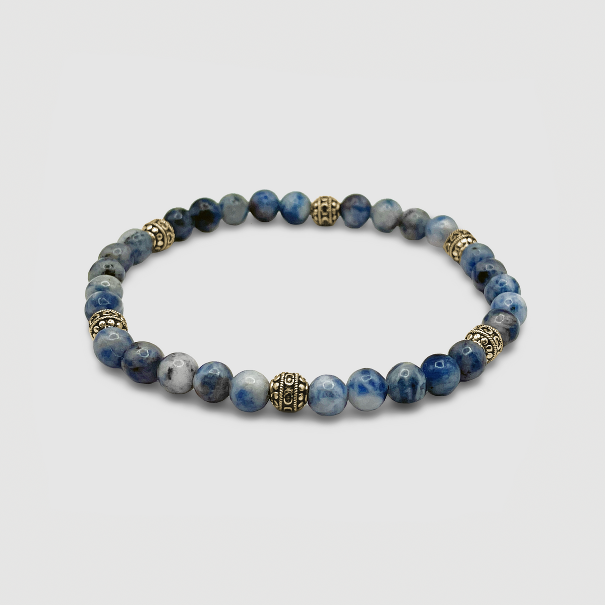 Pulsera de Piedra Sodalita (Oro)