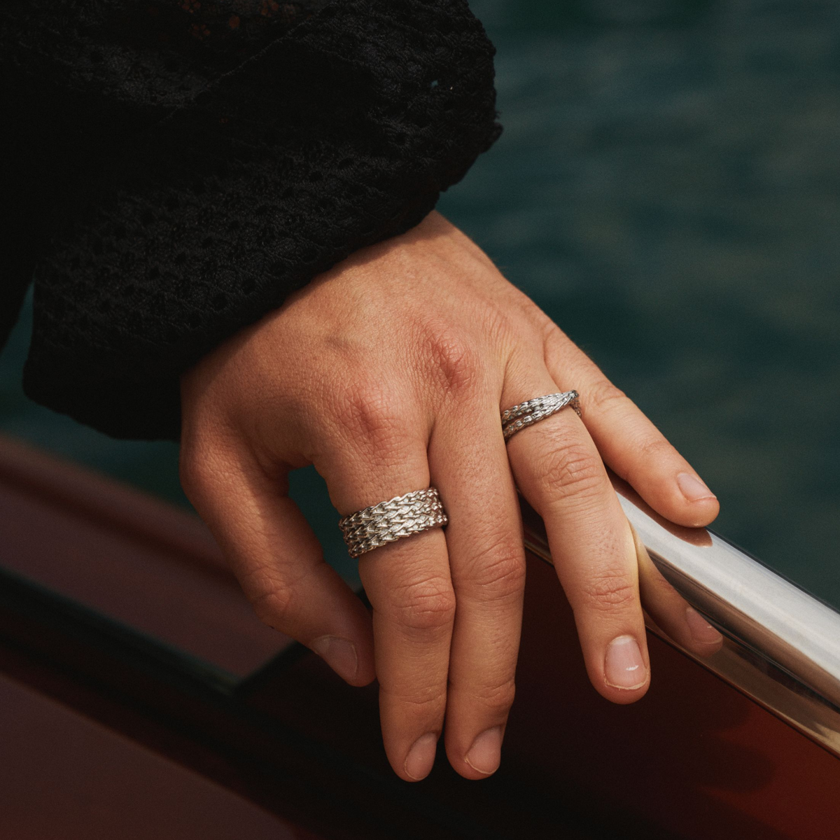 Anillo Envoltura de Cuerda (Plata)