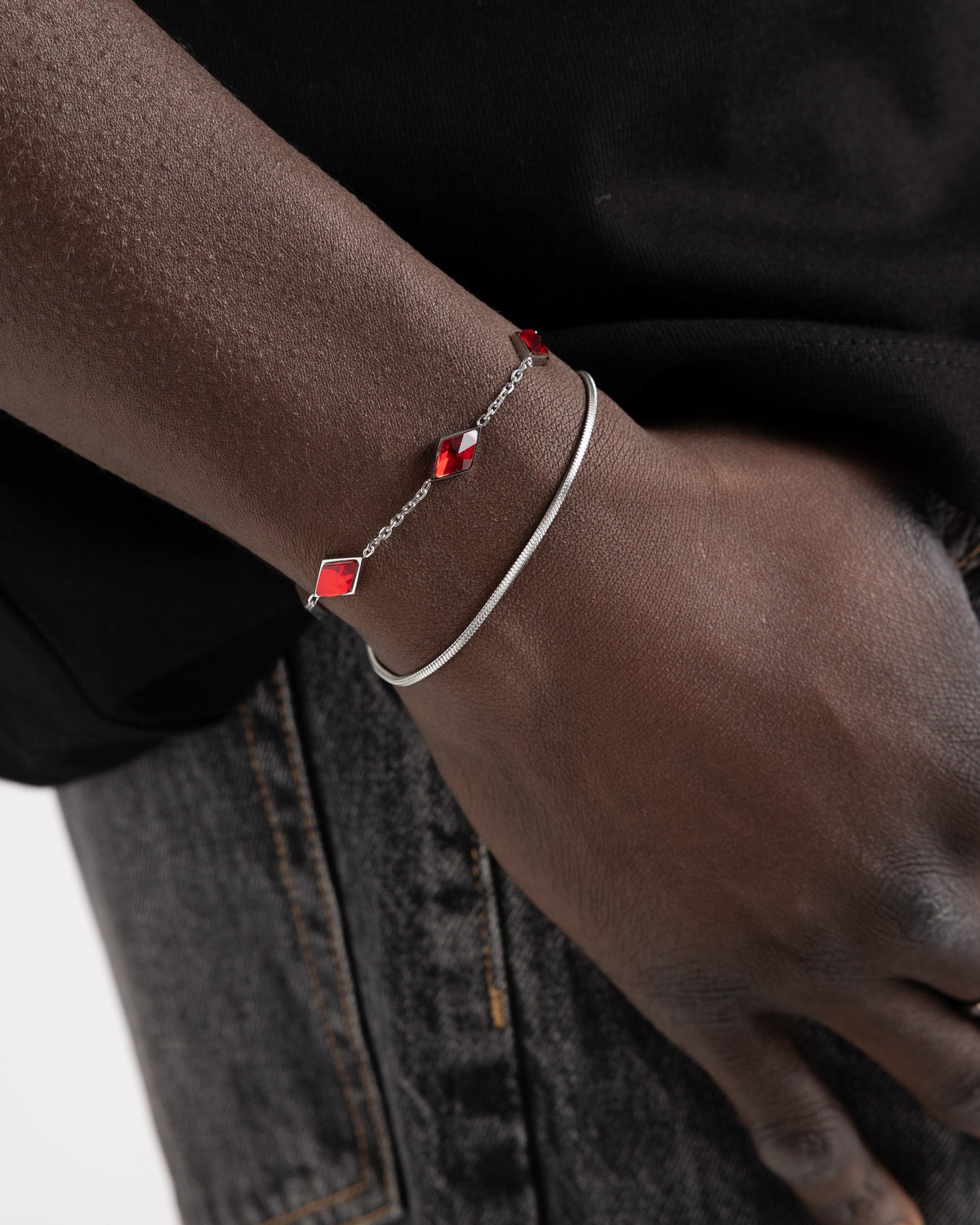 PULSERA AMBERES PLATA