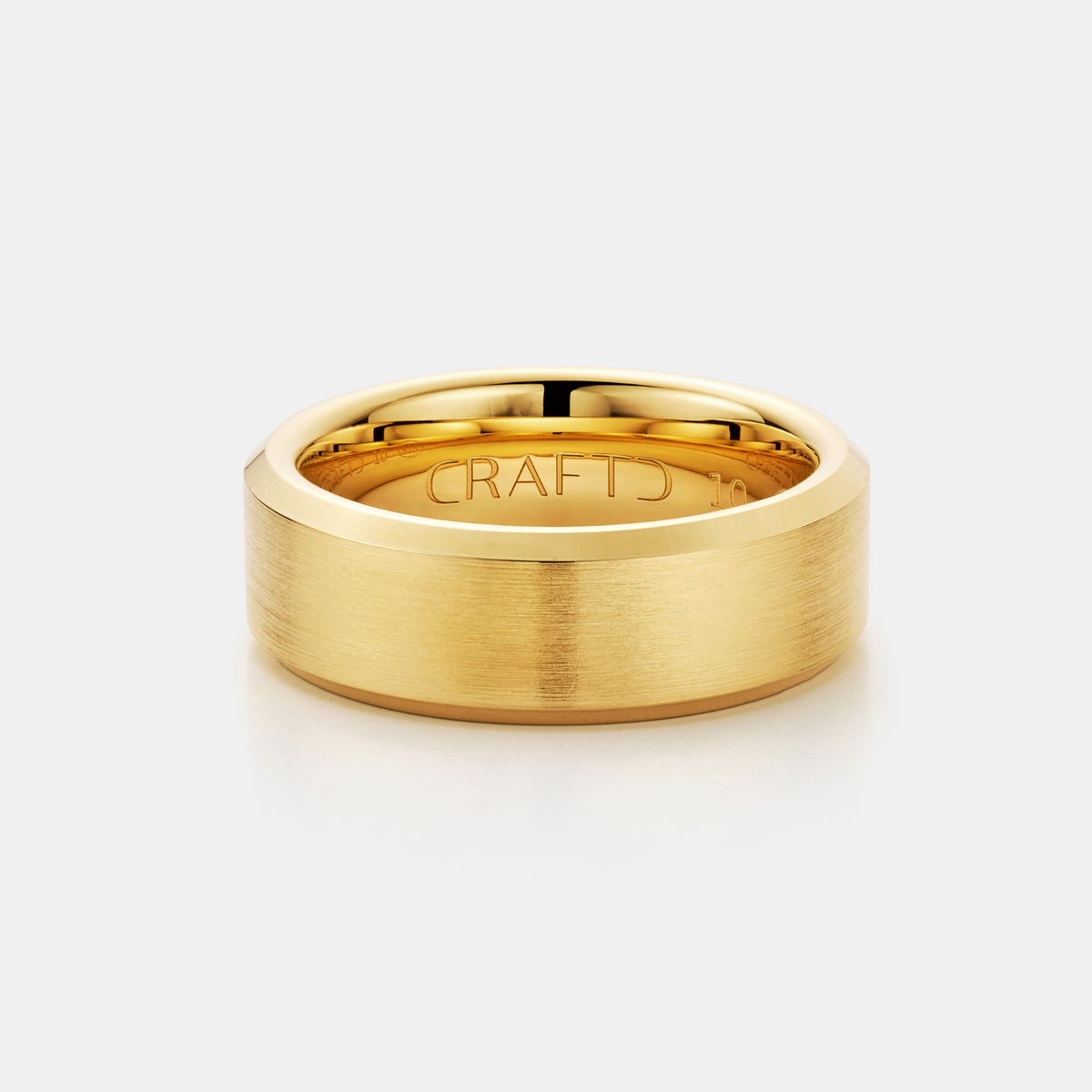 Anillo Biselado (Oro) 8mm | Oro Vermeil de 18 quilates