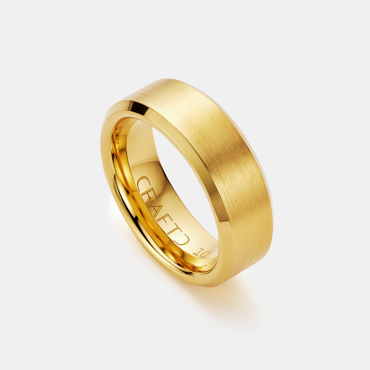 Anillo Biselado (Oro) 8mm | Oro Vermeil de 18 quilates