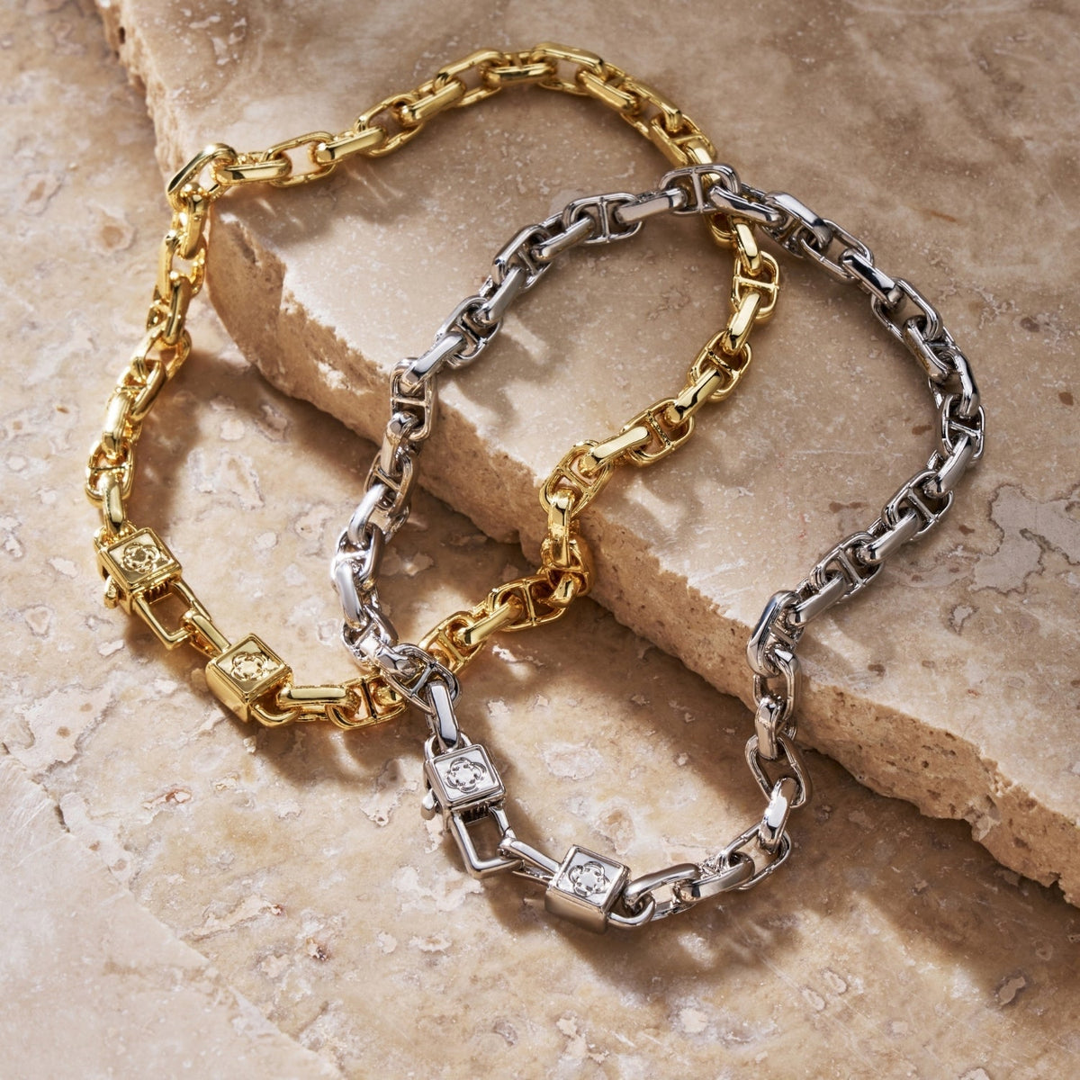 Pulsera de Enlace CD (Plata)