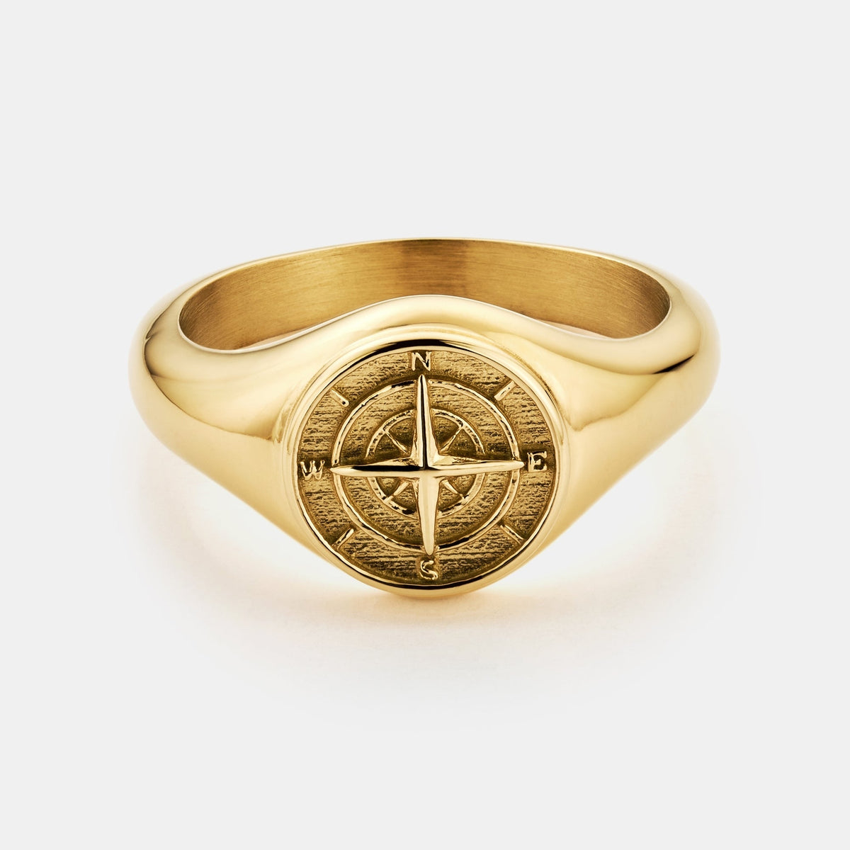 Anillo de sello de brújula (Oro)