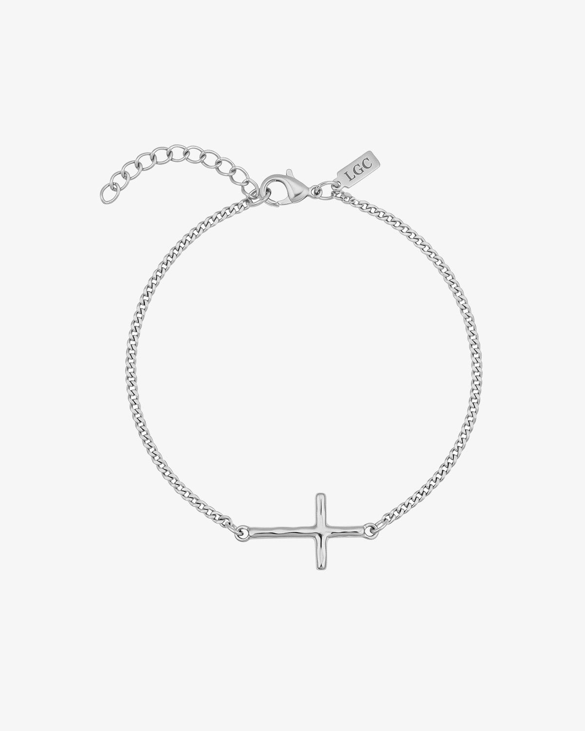 PULSERA CRUZ PLATA