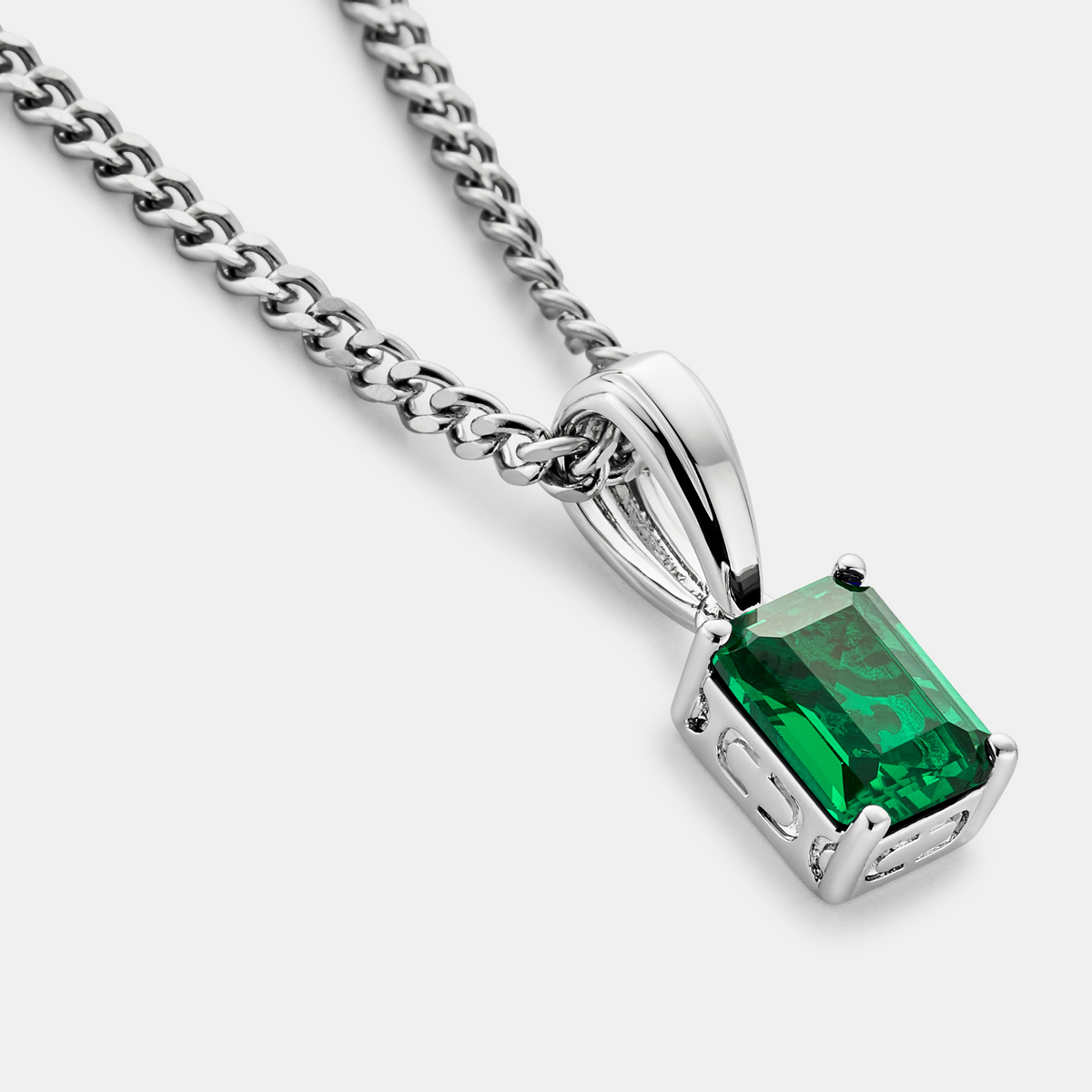 Colgante de Piedra Esmeralda (Plata)