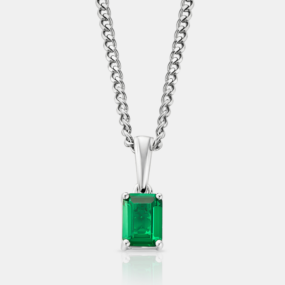 Colgante de Piedra Esmeralda (Plata)