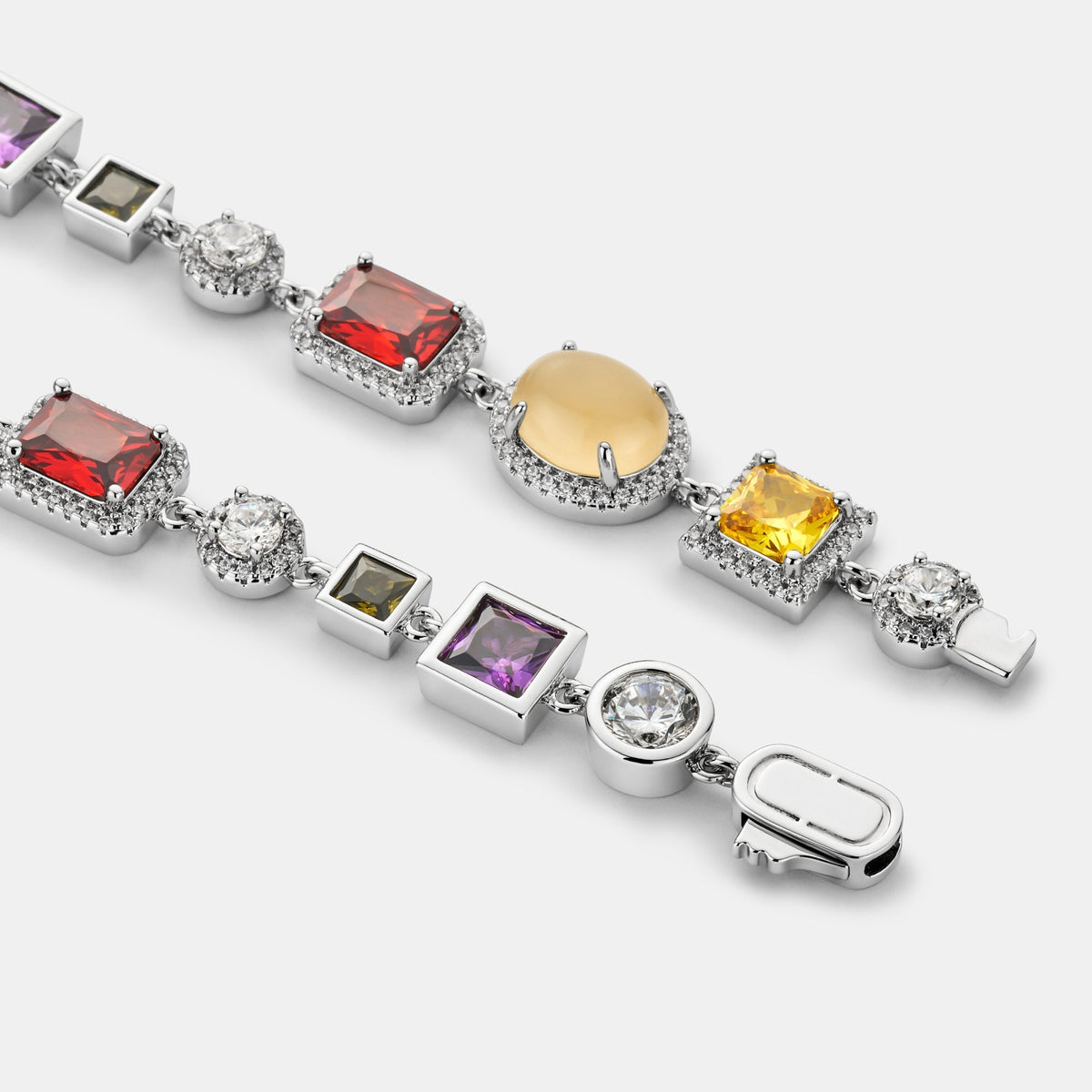 Pulsera de Piedras Preciosas (Plata)