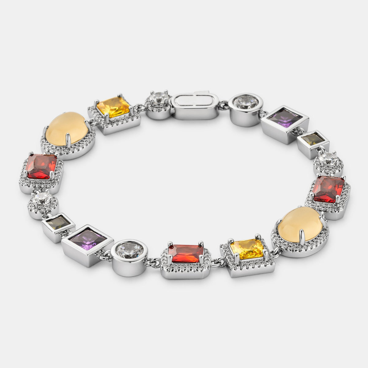 Pulsera de Piedras Preciosas (Plata)