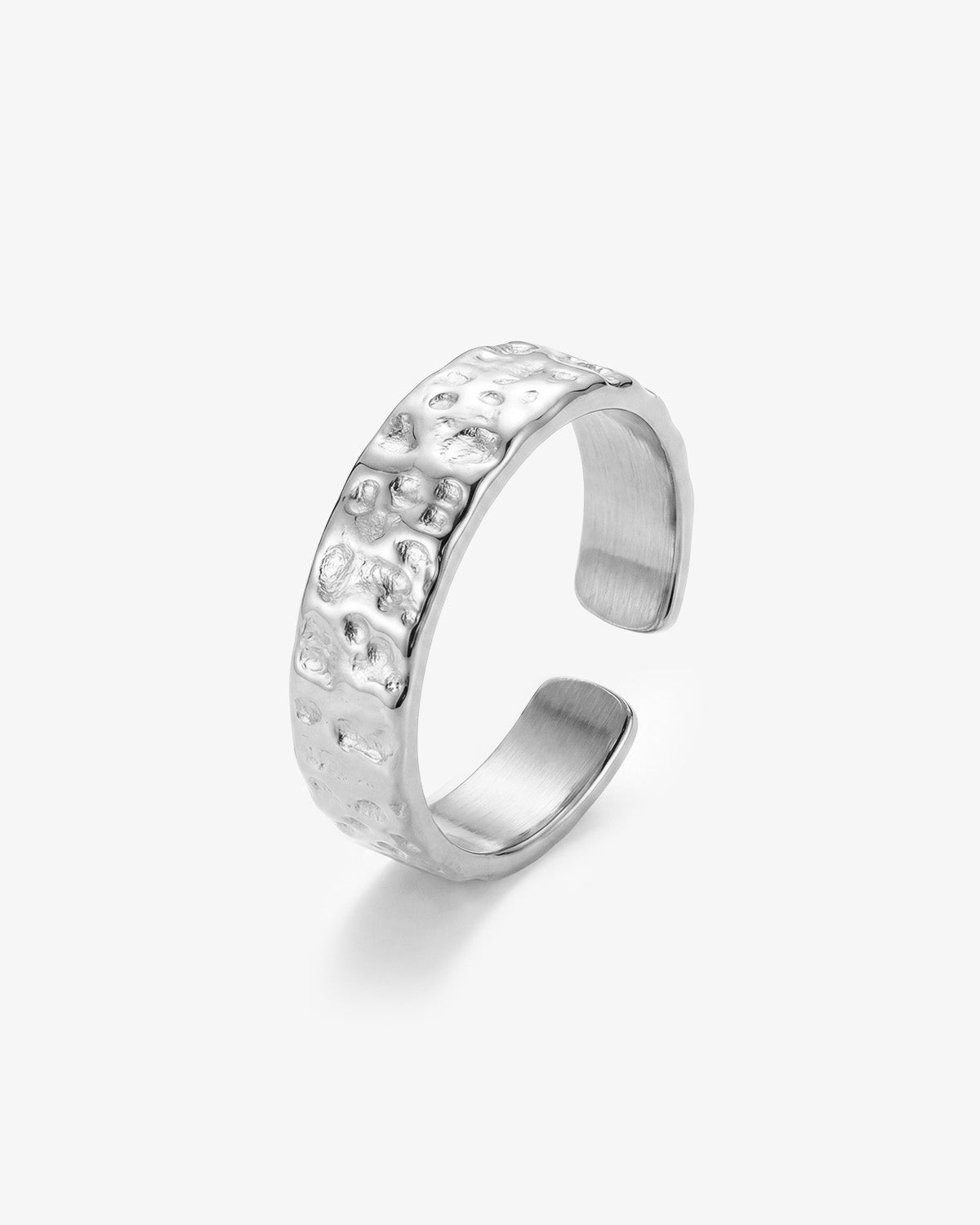 ANILLO HAMMERED PLATA - 6MM