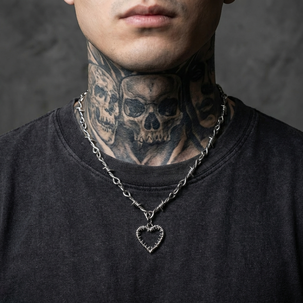 Collar de amor con alambre de púas