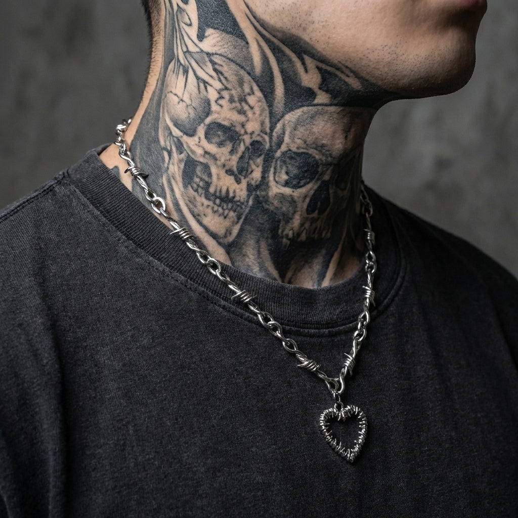 Collar de amor con alambre de púas