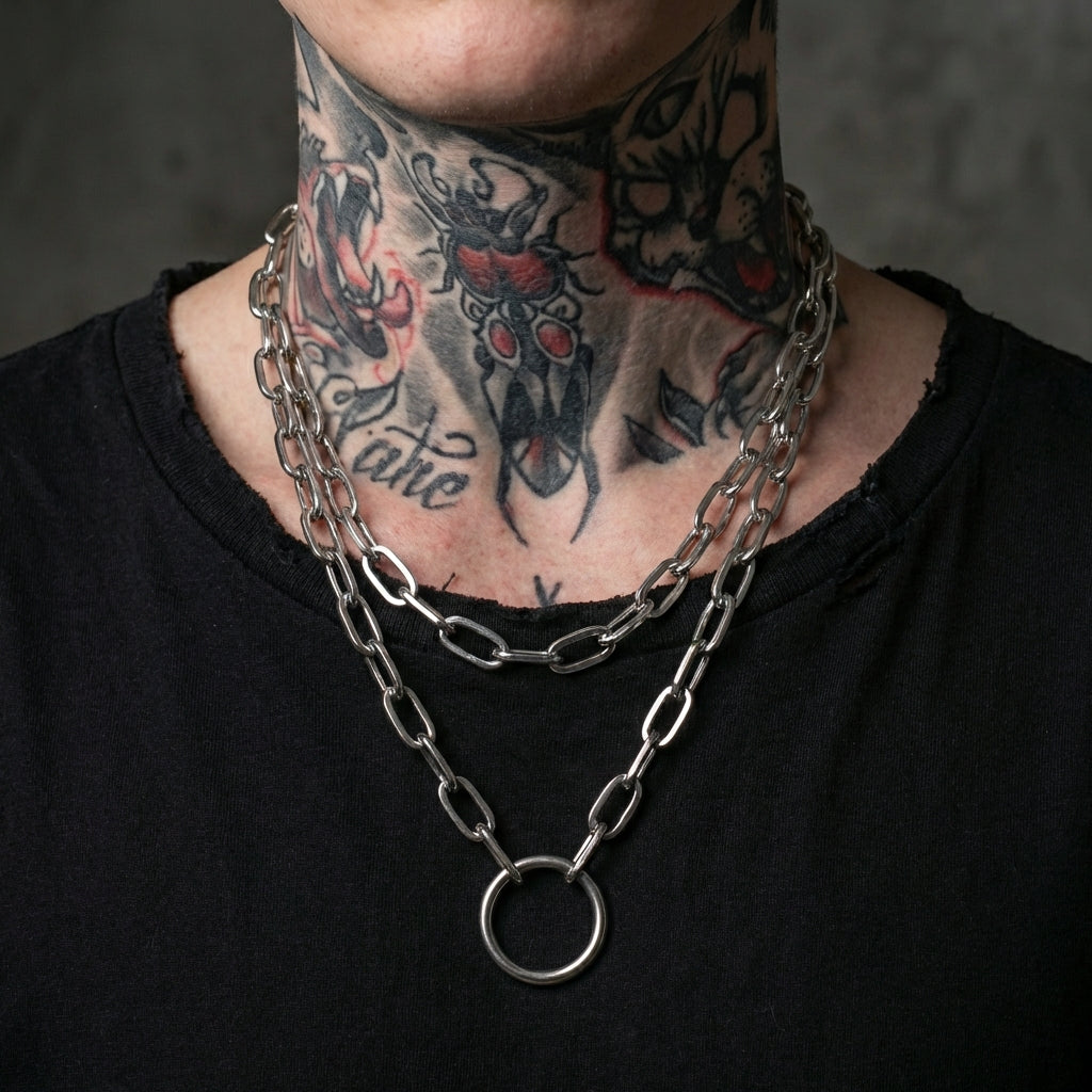 Collar de cadena O en capas