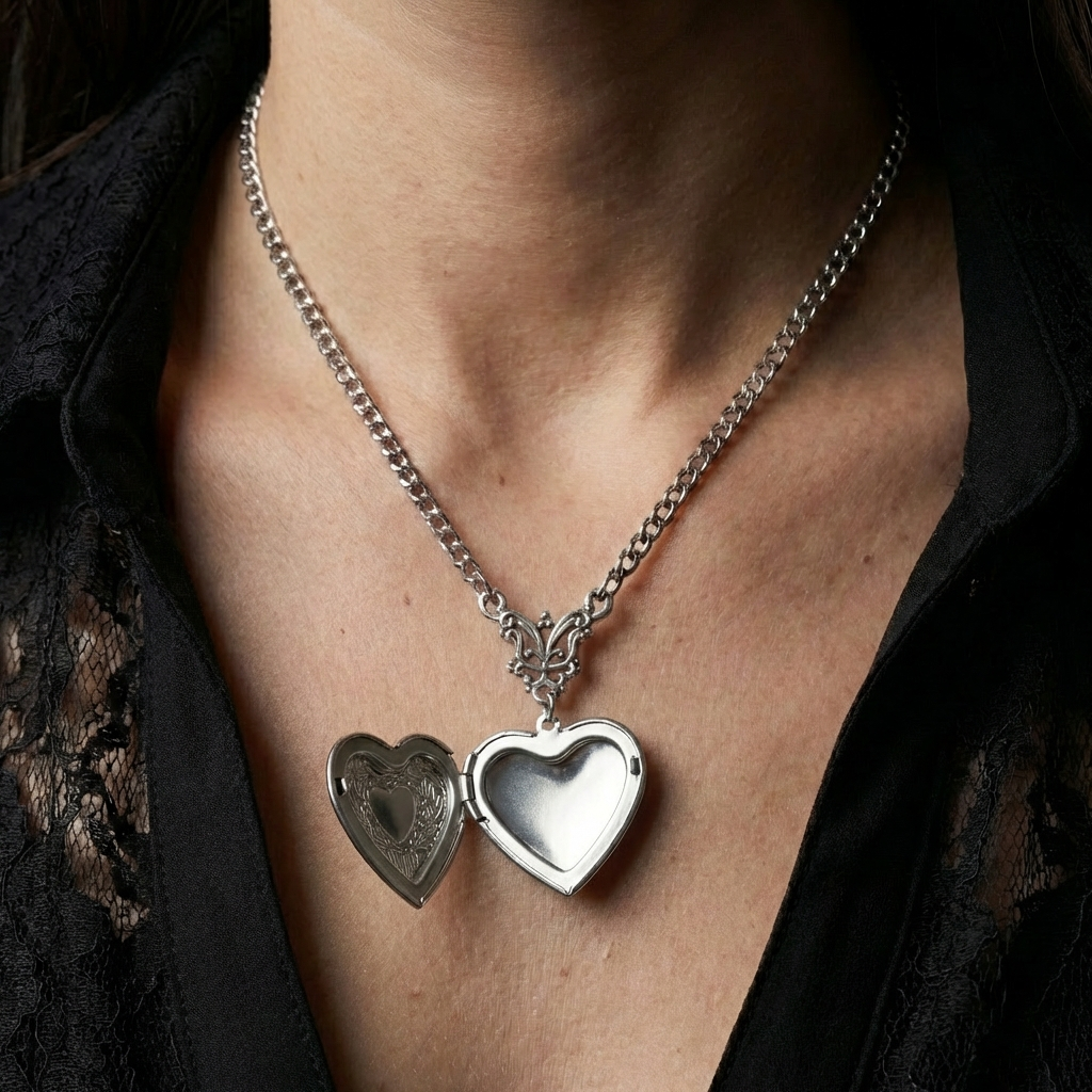 Bat Locket Necklace