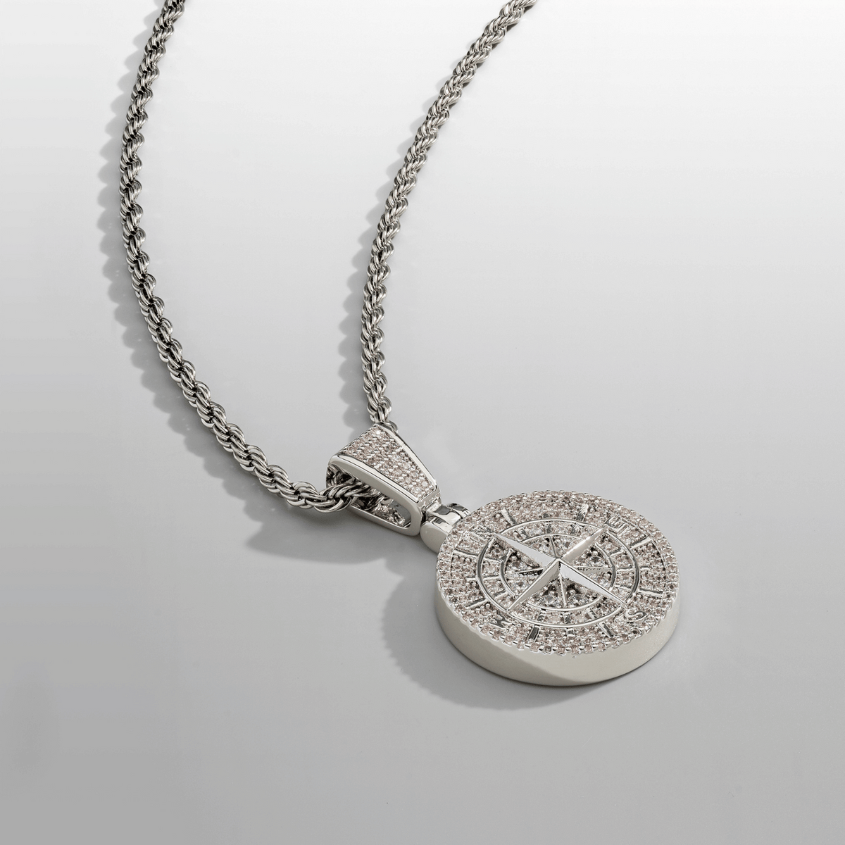 Colgante de Brújula Helada (Plata)