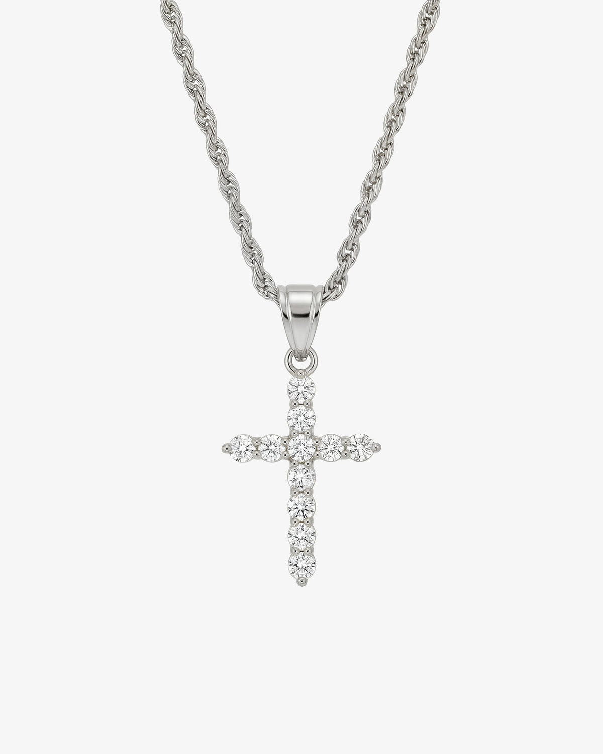 COLLAR ICY CROSS PLATA