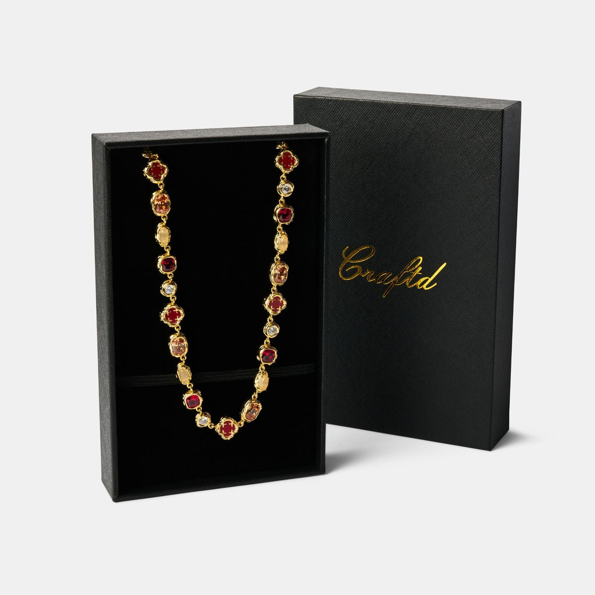Collar de Piedra Rubí Derretida (Oro)