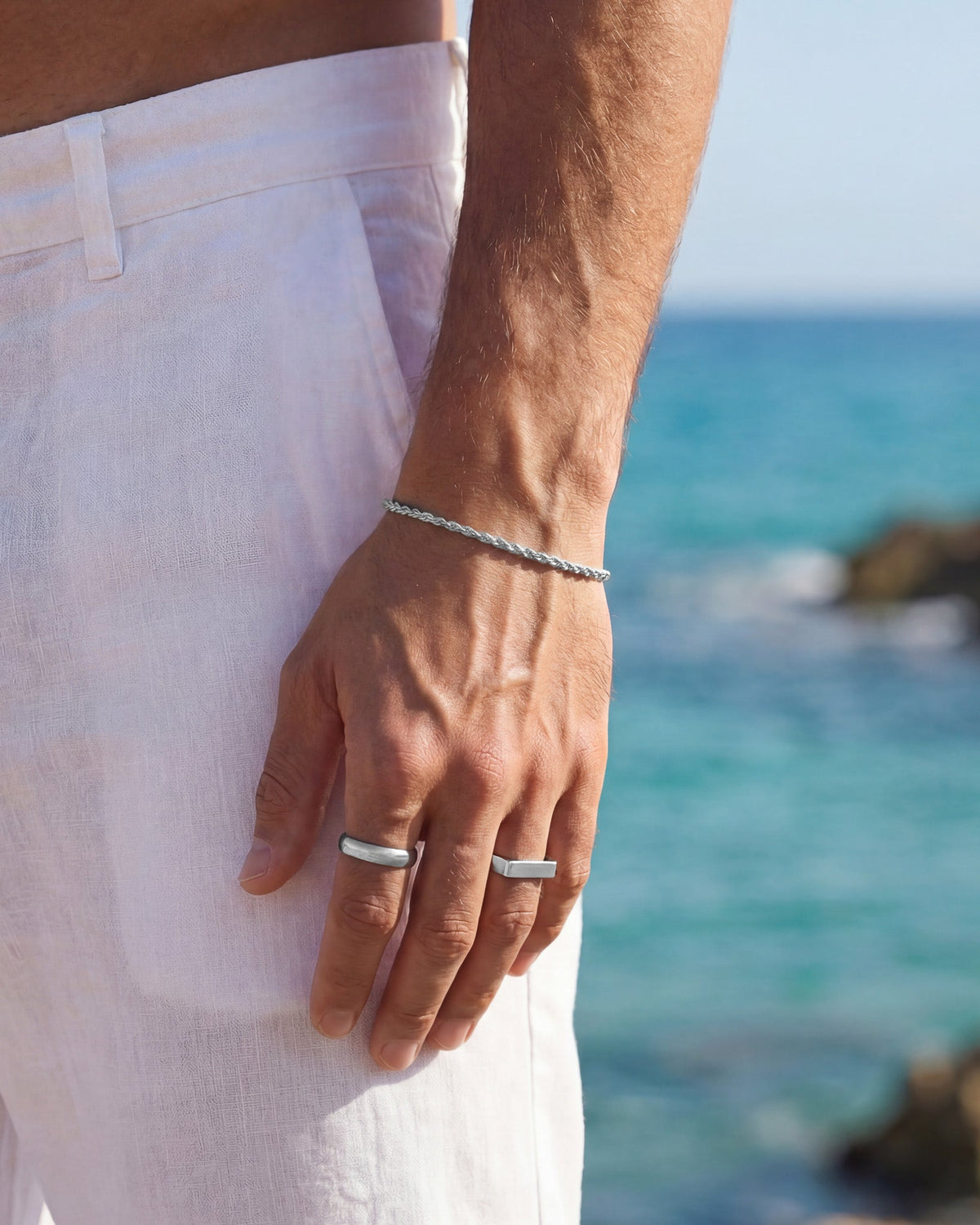 ANILLO BAND PLATA