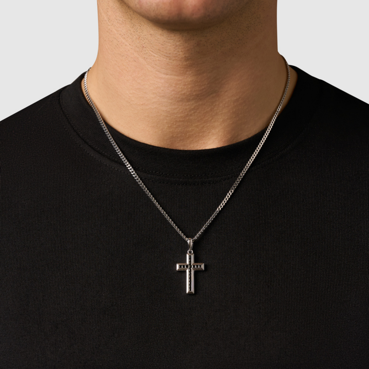 Cruz de Piedra Ónix (Plata)