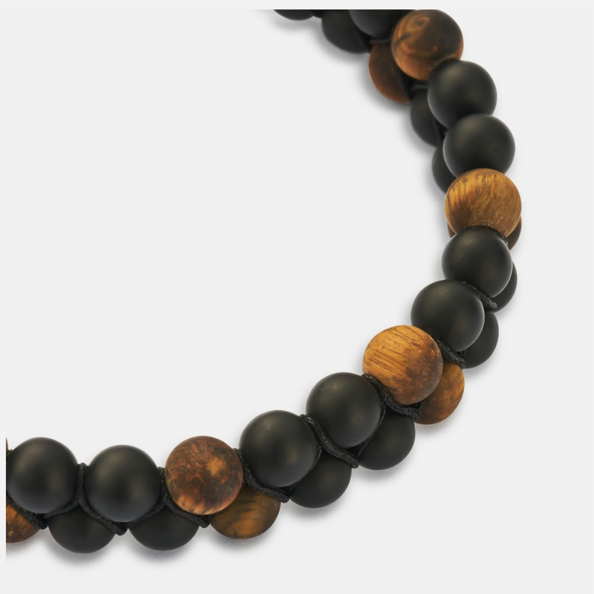 Pulsera de Cuentas Apiladas de Ónix