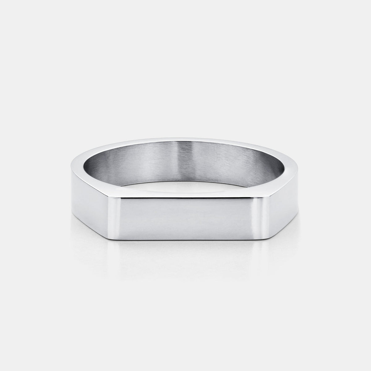 Anillo de sello rectangular (Plata)