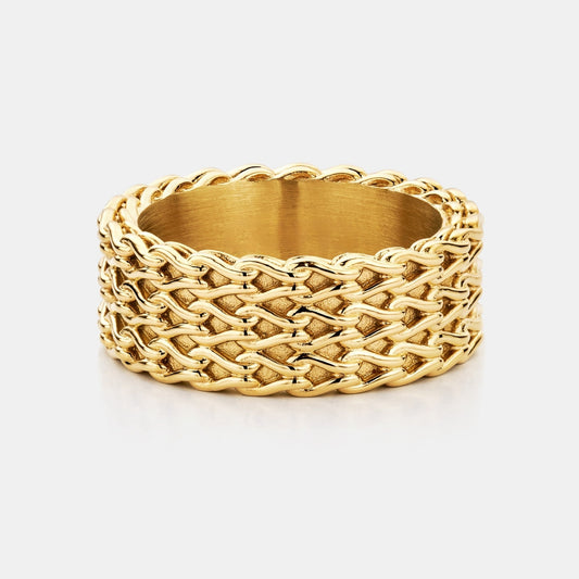 Anillo Apilado de Cuerda (Oro)