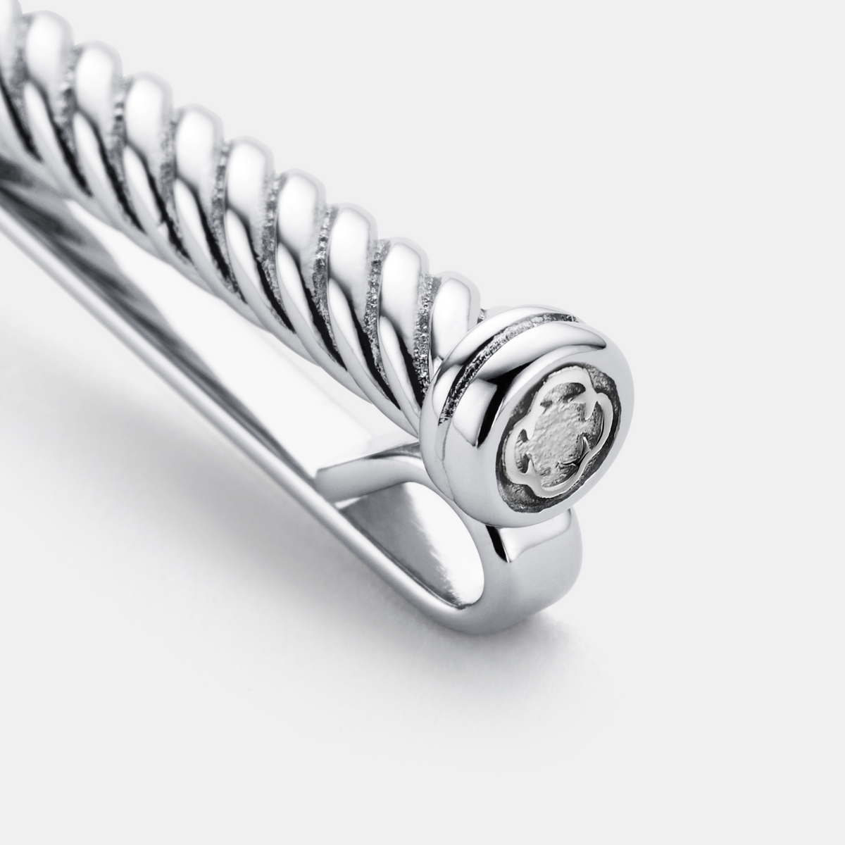 Clip de Corbata de Cuerda (Plata)