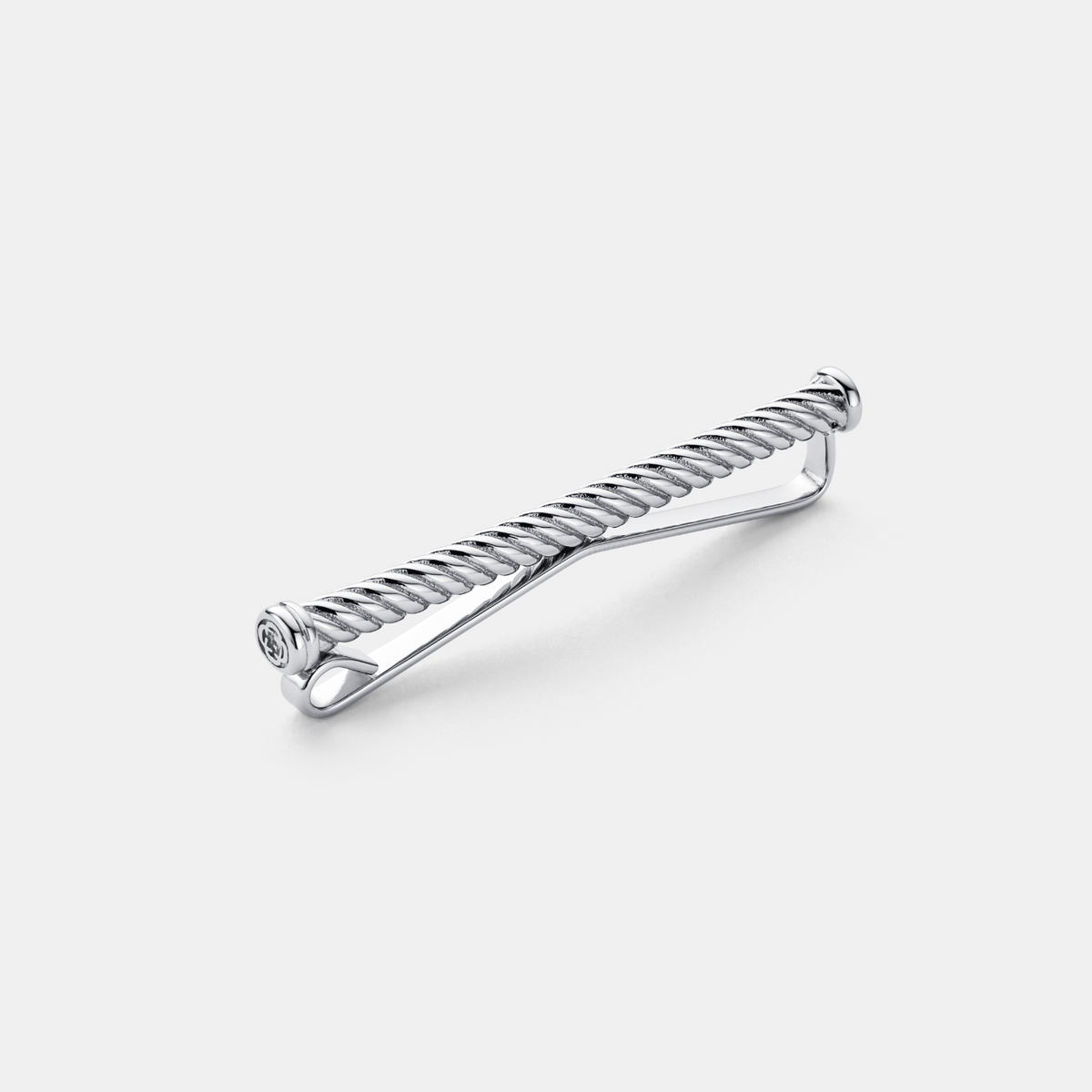 Clip de Corbata de Cuerda (Plata)