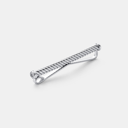 Clip de Corbata de Cuerda (Plata)