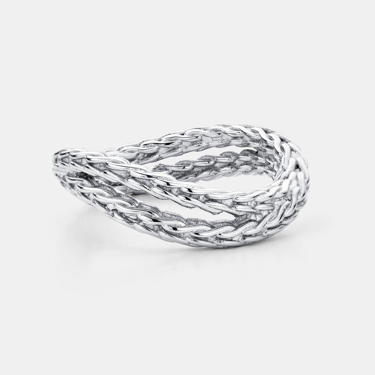 Anillo Envoltura de Cuerda (Plata)