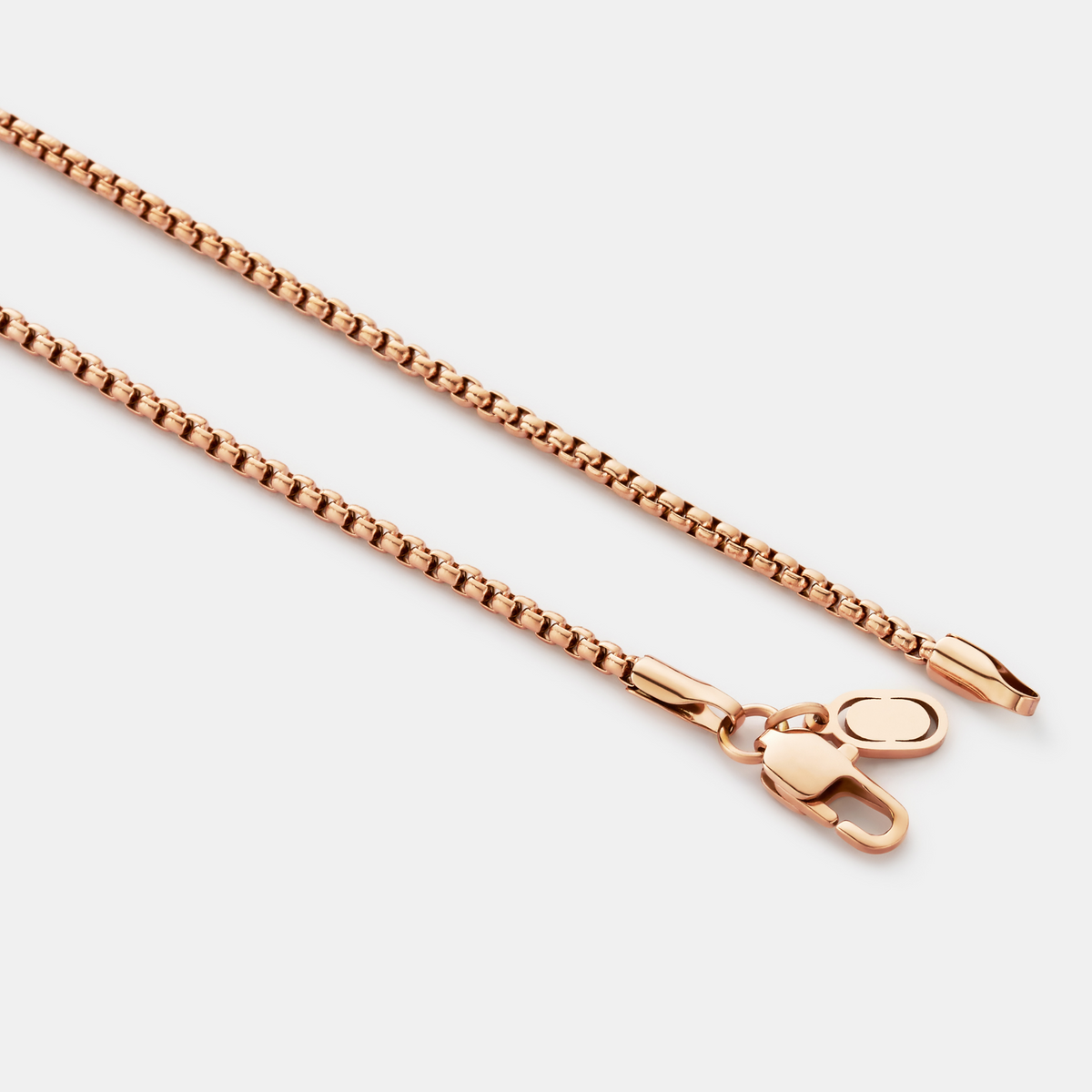Cadena de Caja Redonda (Oro Rosa) 2mm