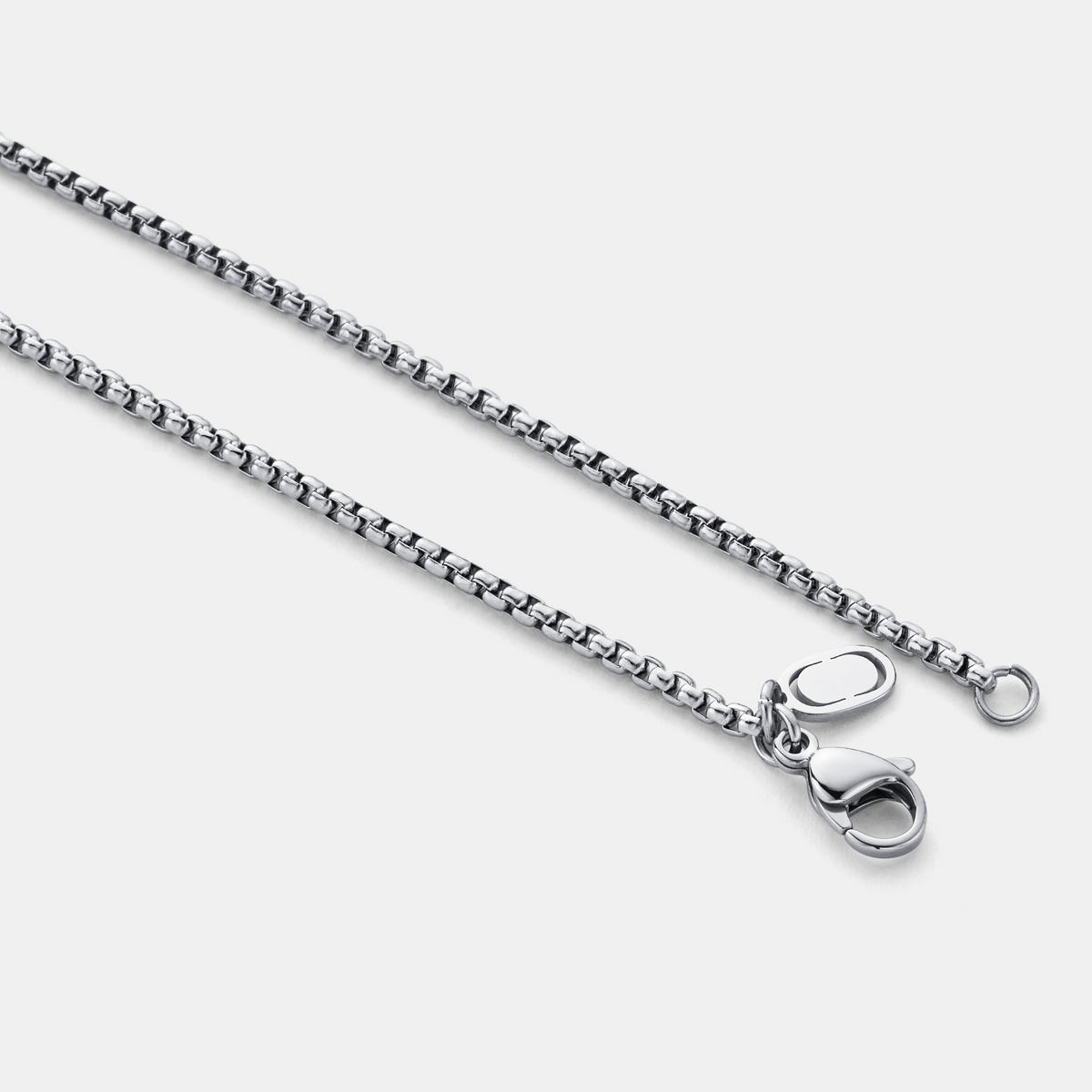 Cadena de caja redonda (Plata) 2mm
