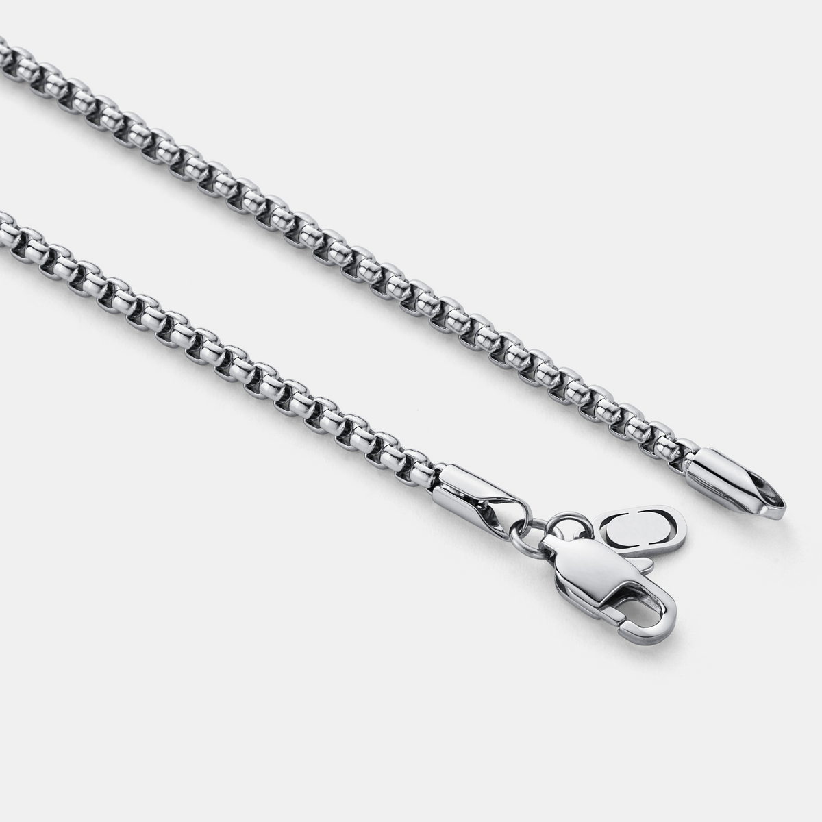 Cadena de caja redonda (Plata) 3mm