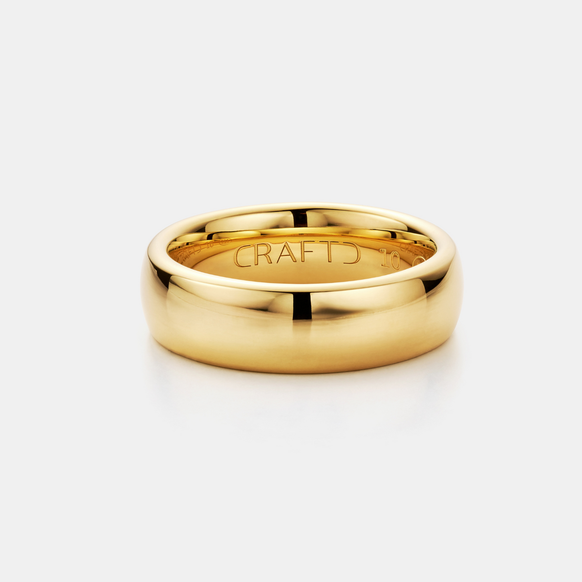 Anillo Redondeado (Oro) 7mm | Oro Vermeil de 18 quilates