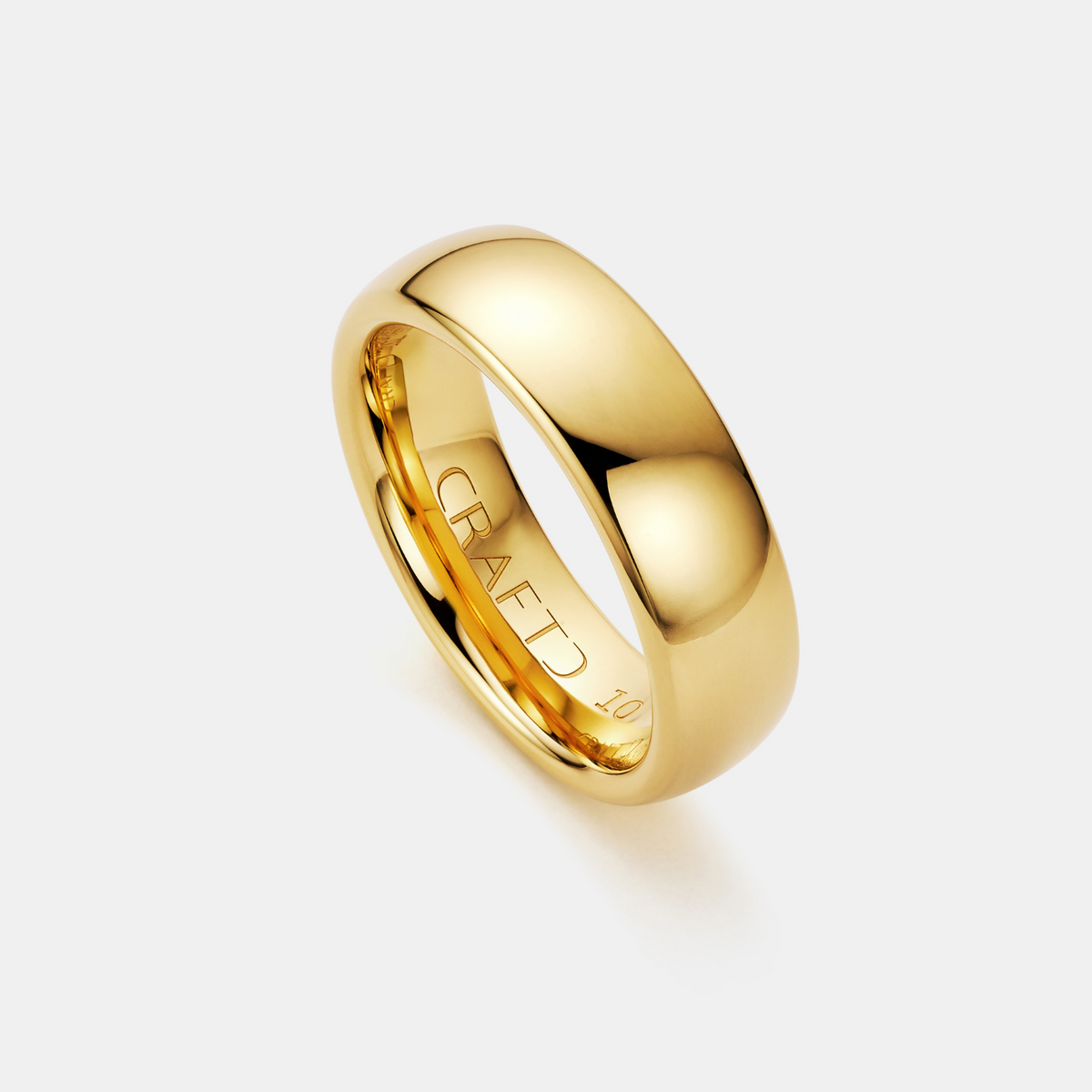 Anillo Redondeado (Oro) 7mm | Oro Vermeil de 18 quilates